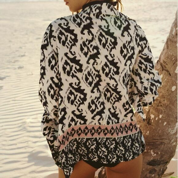 Zara Long Sleeve Button Up Print Shirt - Picture 3 of 8